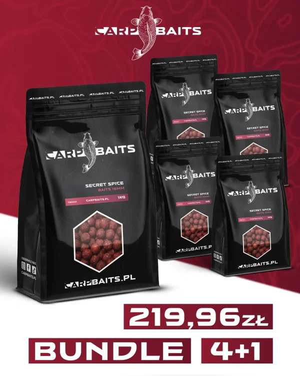 Kulki zanętowe CarpBaits Secret Spice 15mm – 4kg + 1kg