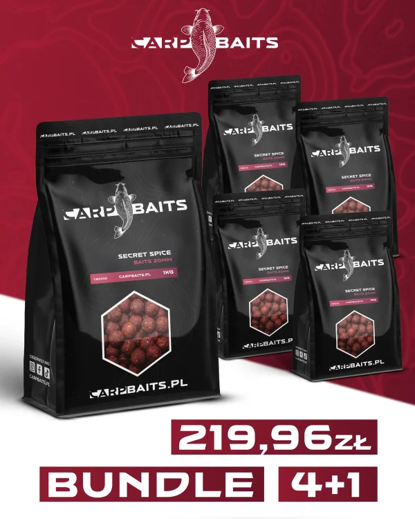 Kulki zanętowe CarpBaits Secret Spice 20mm – 4kg + 1kg